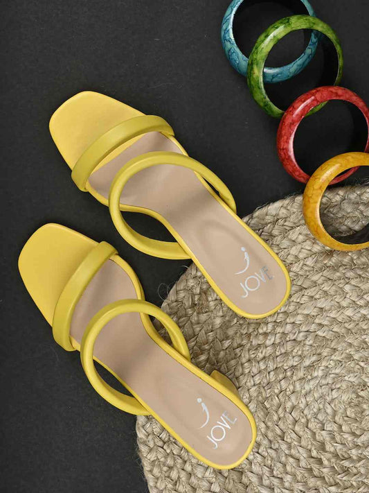 Footwear, Women Footwear, Yellow Sandals