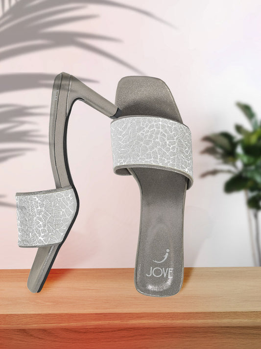 Footwear, Women Footwear, PEWTER, Open Toe Heel Sandals