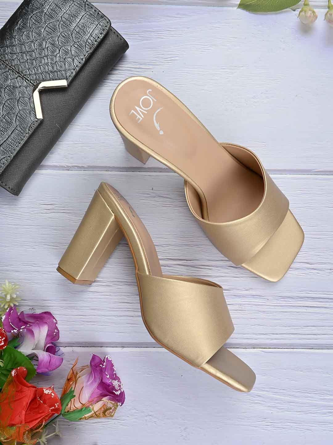 Footwear, Women Footwear, Gold Sandals