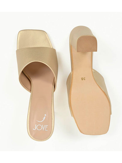 Footwear, Women Footwear, Gold Sandals