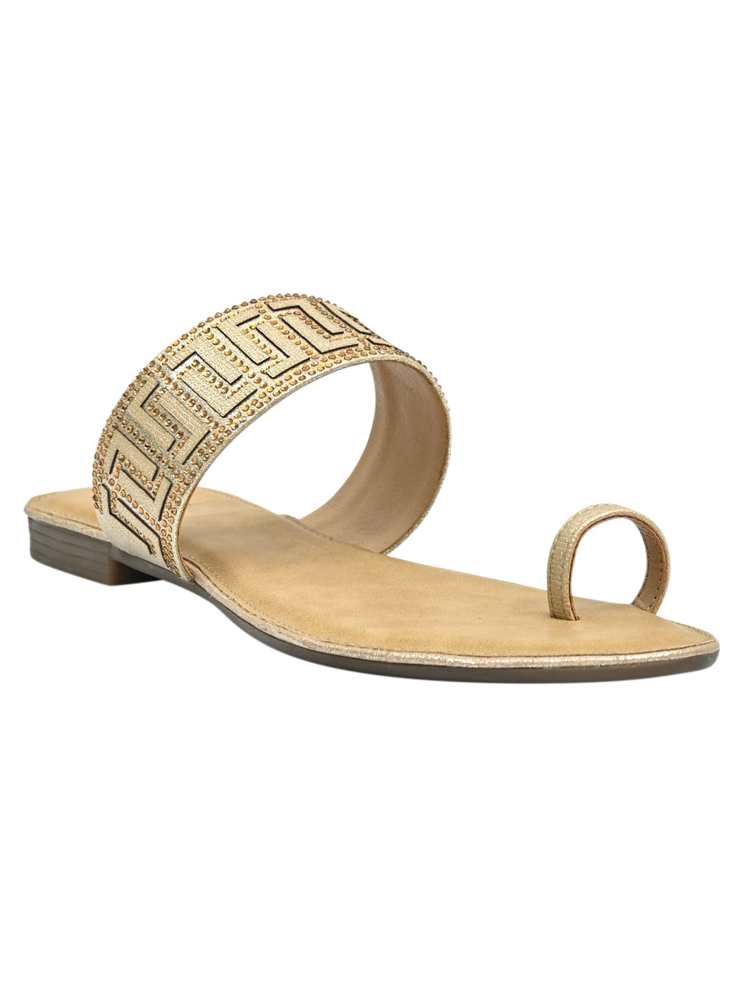 Footwear, Women Footwear, Golden One Toe Flats