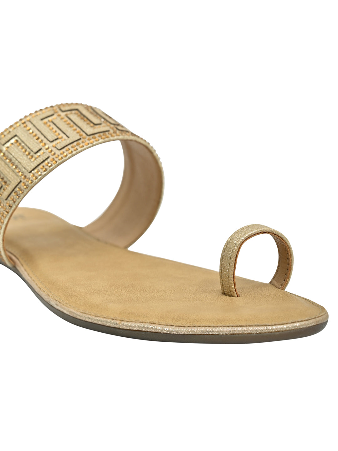 Footwear, Women Footwear, Golden One Toe Flats