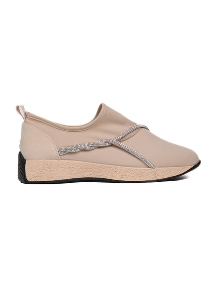 Women, Women Footwear, Beige Loafers