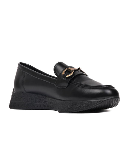 Women, Women Footwear, Black Loafers