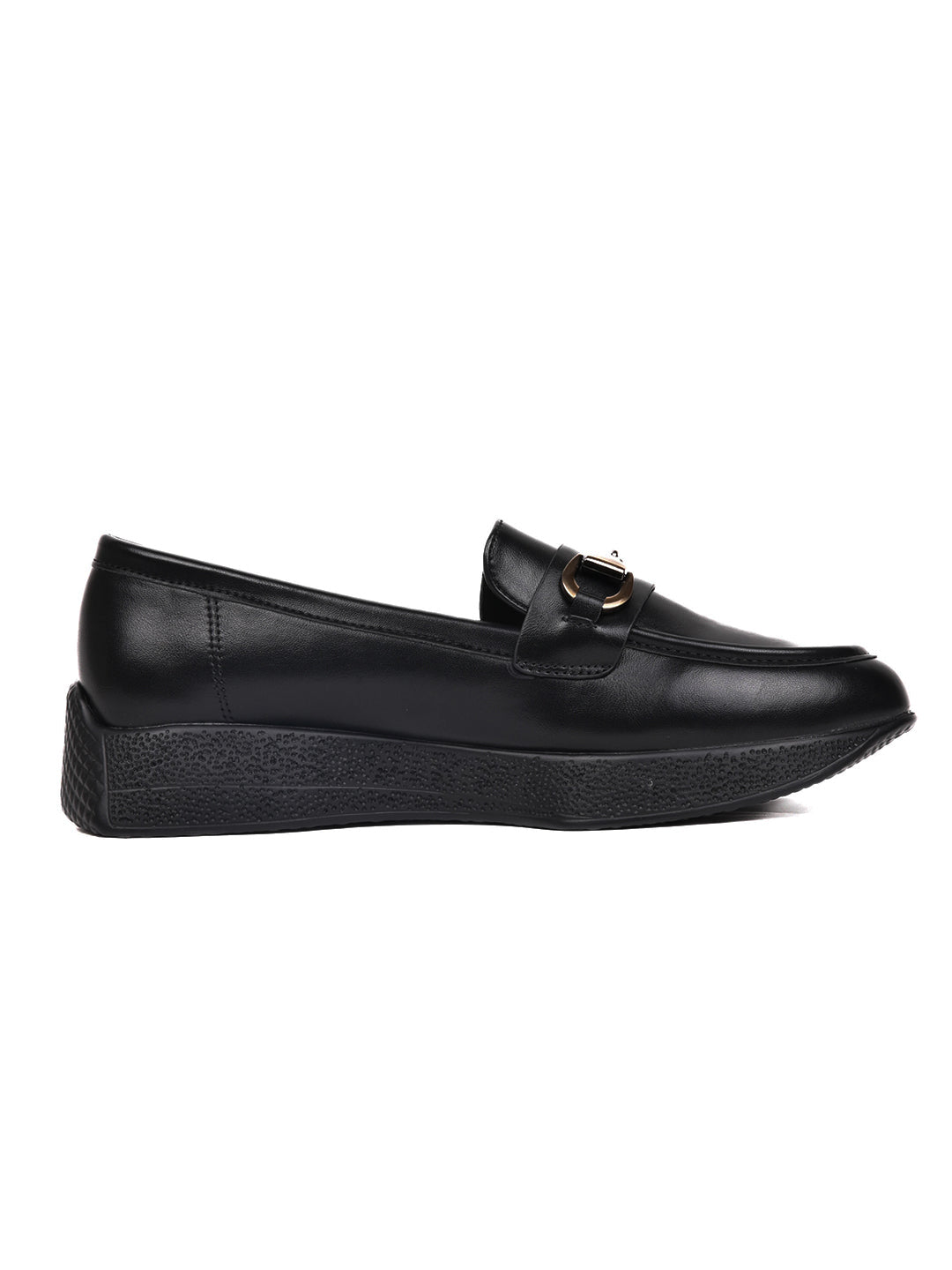 Women, Women Footwear, Black Loafers