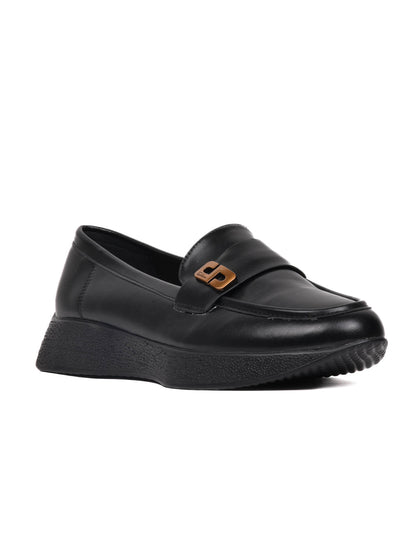 Women, Women Footwear, Black Loafers