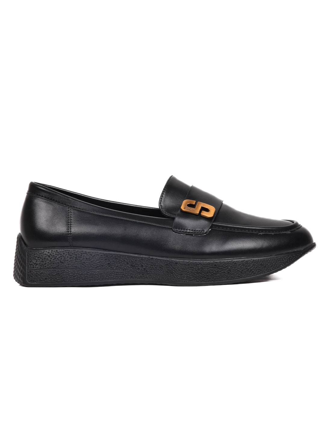 Women, Women Footwear, Black Loafers