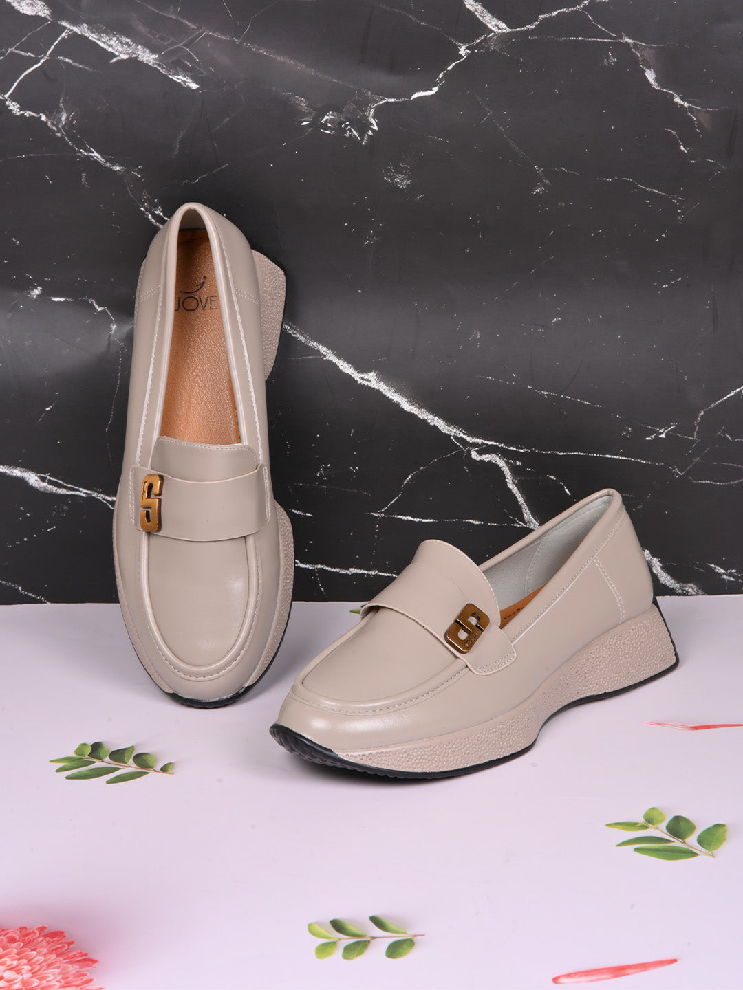 Women, Women Footwear, Khaki Loafers