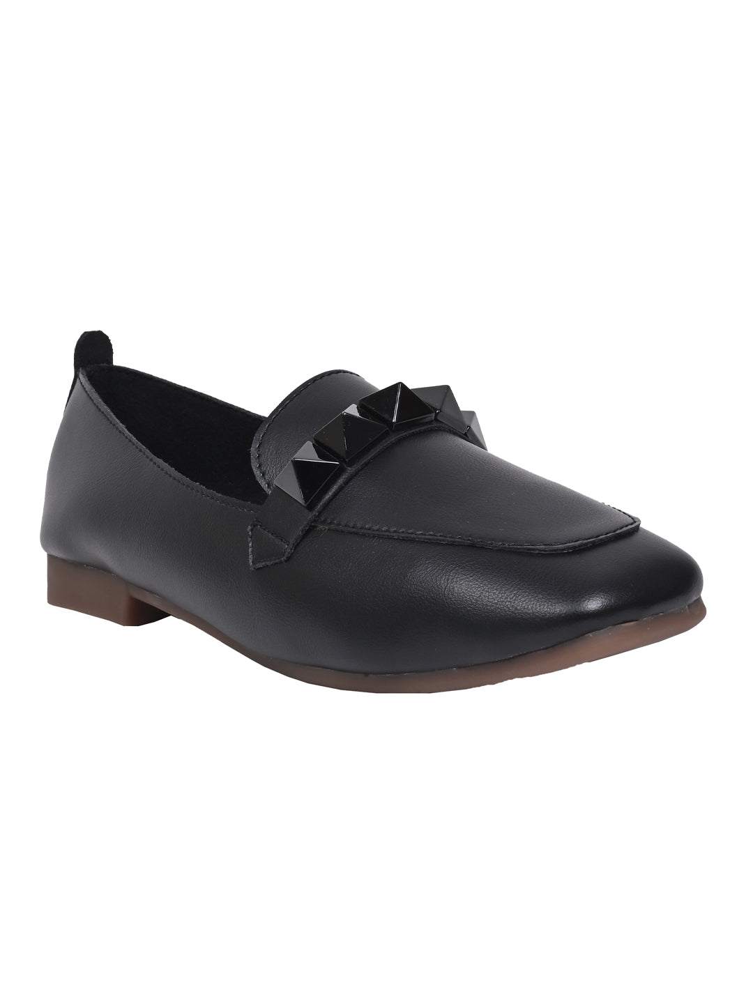 Women, Women Footwear, Black Loafers