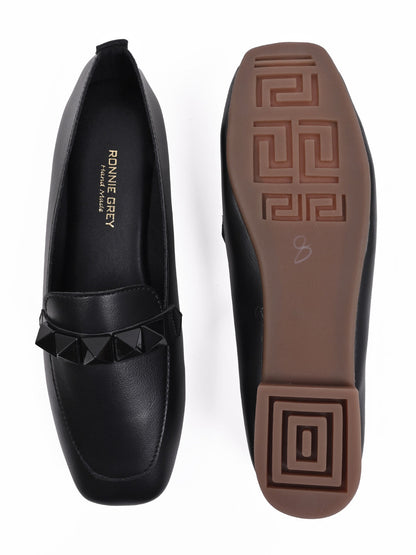 Women, Women Footwear, Black Loafers