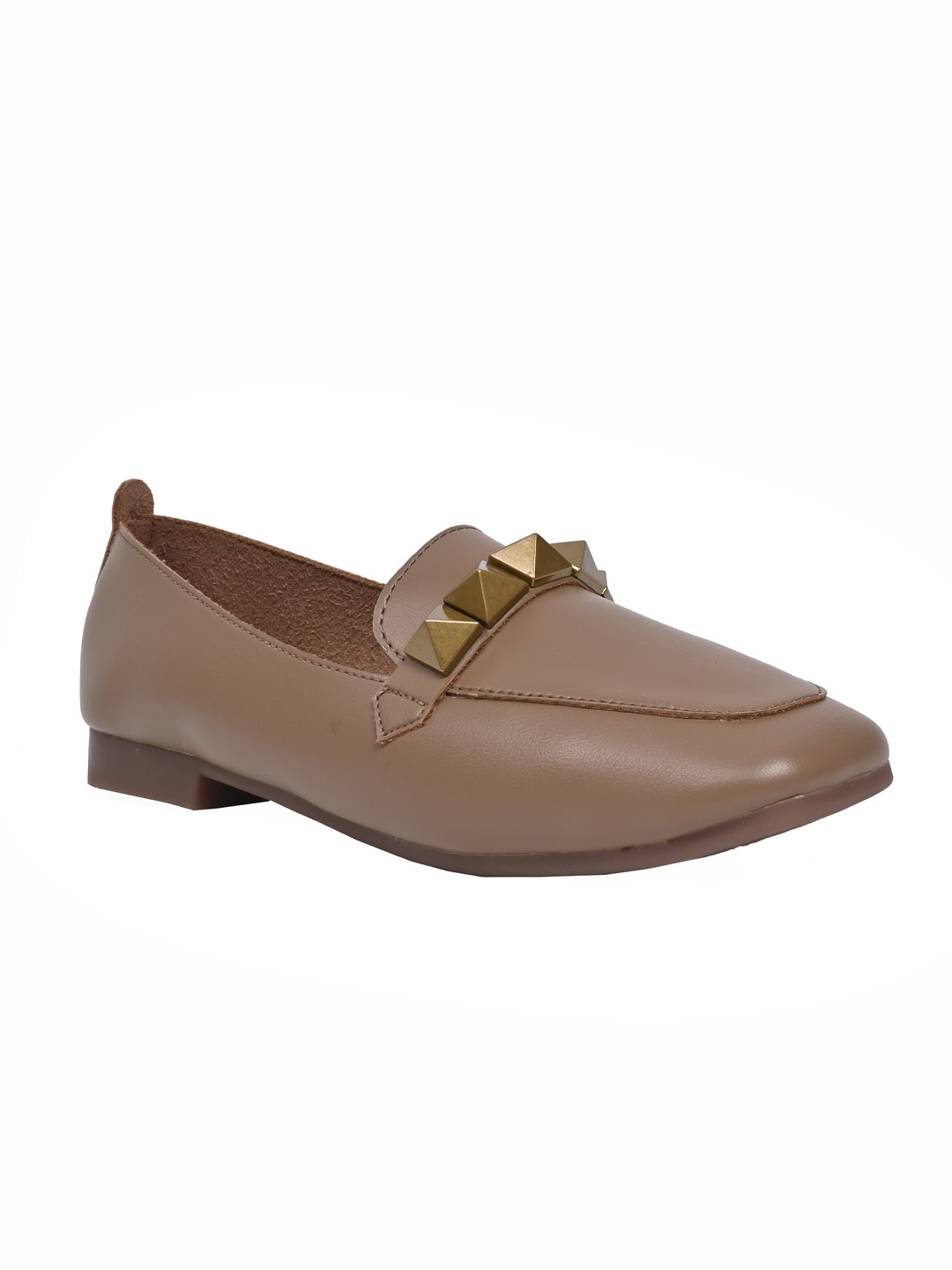 Women, Women Footwear, Tan Loafers