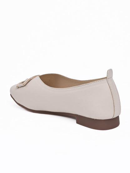 Women, Women Footwear, Off White Ballerinas