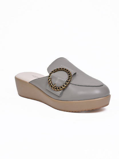 Women, Women Footwear, Grey Mules