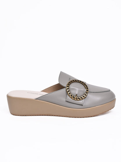 Women, Women Footwear, Grey Mules