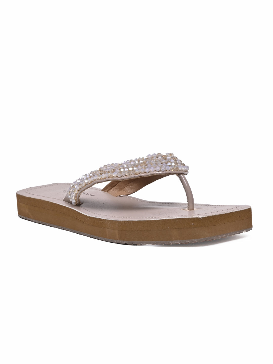 Women, Women Footwear, Nude T-strap Flats