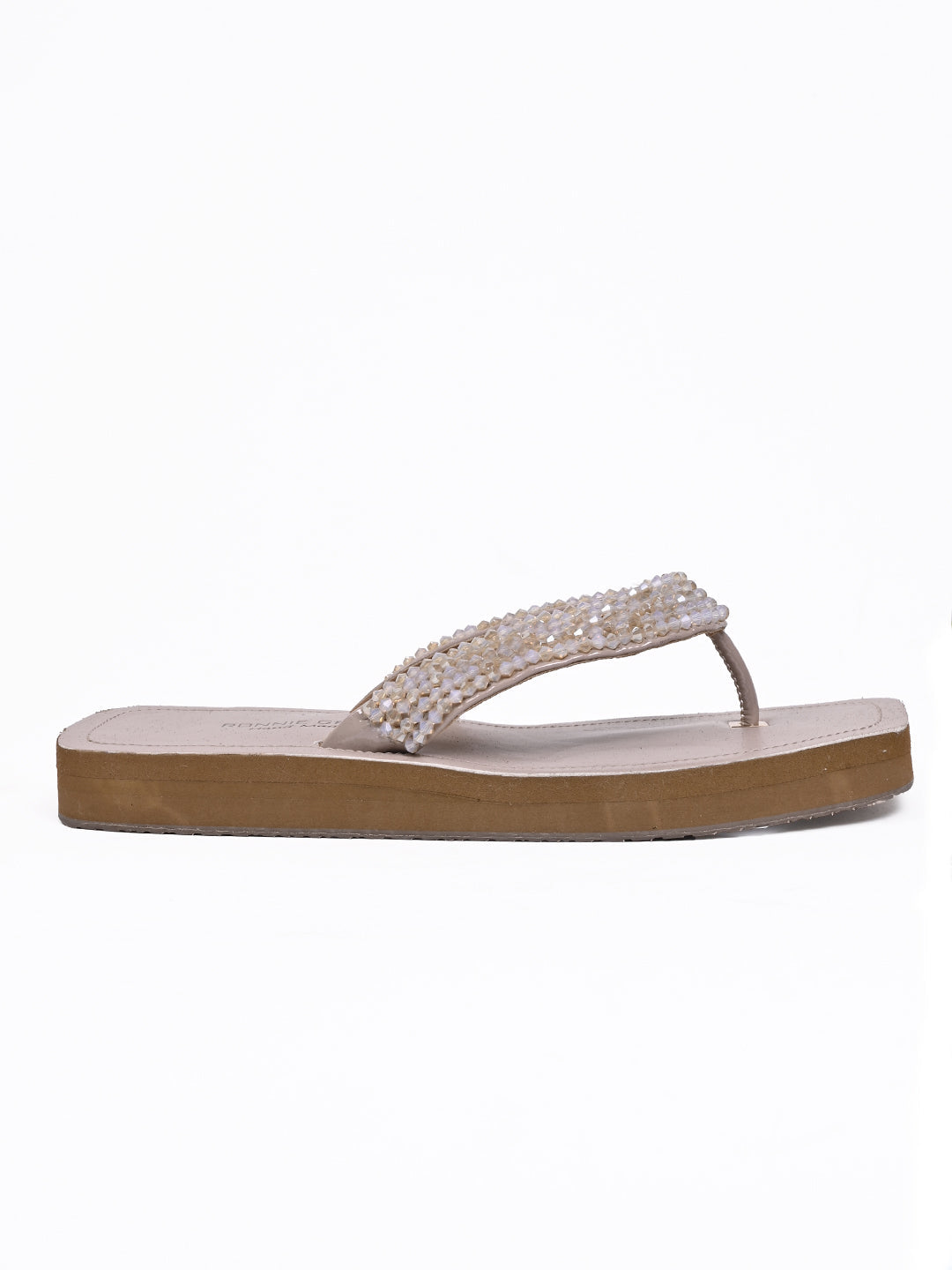 Women, Women Footwear, Nude T-strap Flats