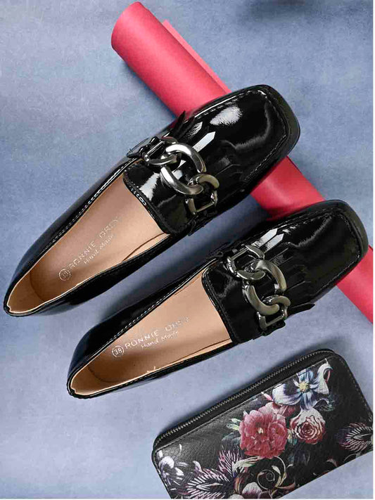 Footwear, Women Footwear, Black Loafers