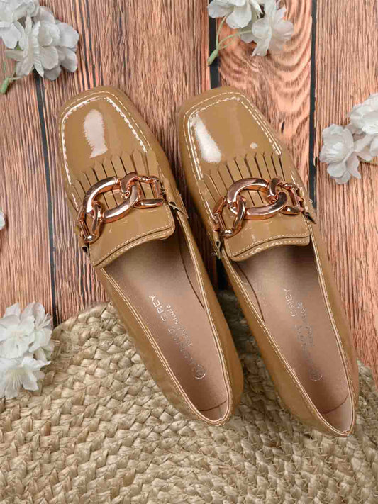 Footwear, Women Footwear, Khaki Loafers