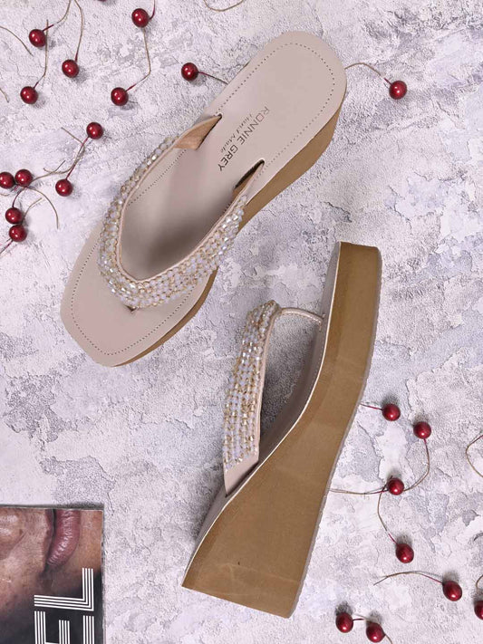 Women, Women Footwear, Nude Wedges