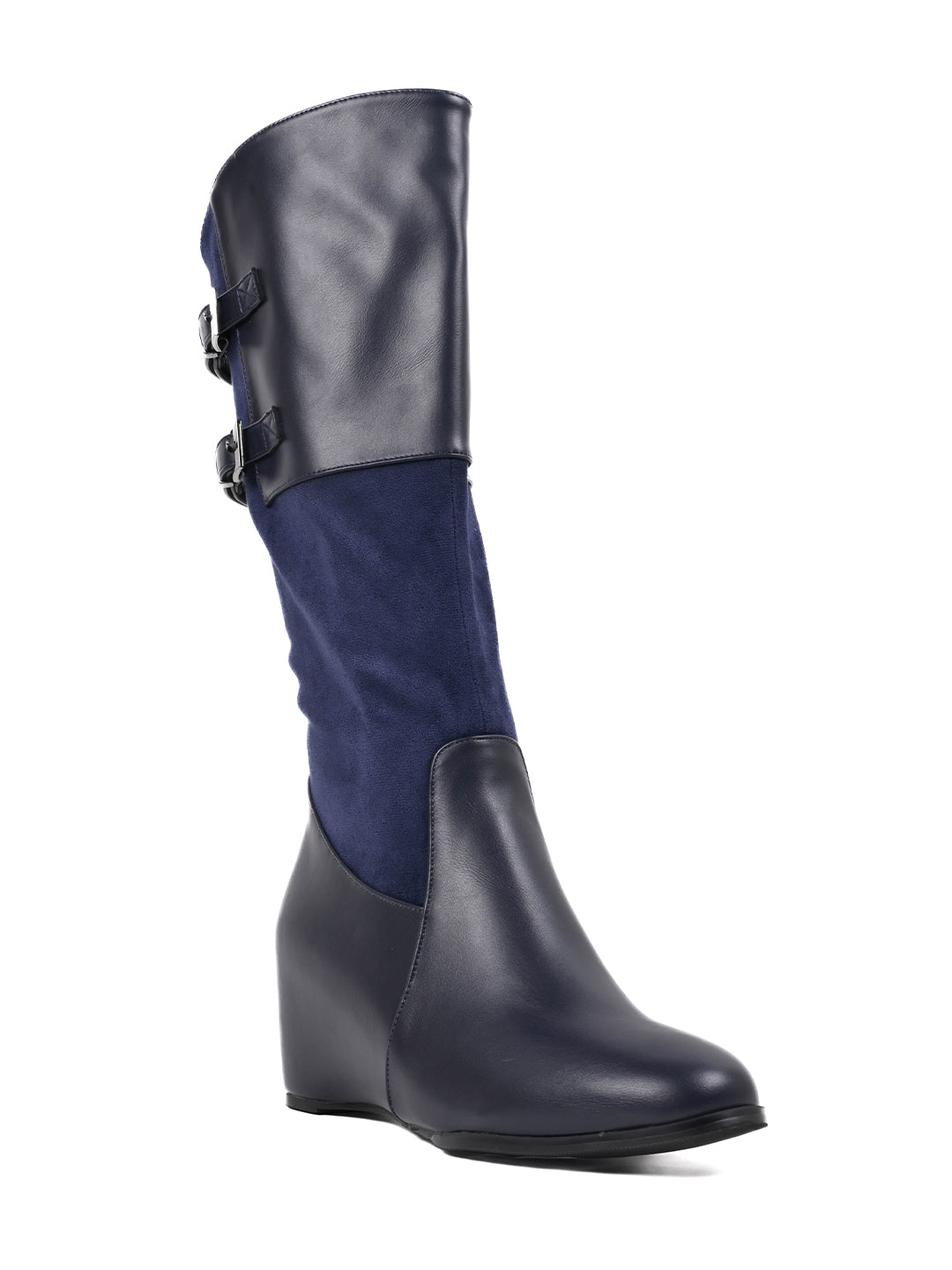 Women, Women Footwear, Navy Blue Boots