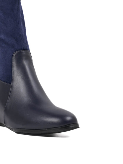 Women, Women Footwear, Navy Blue Boots