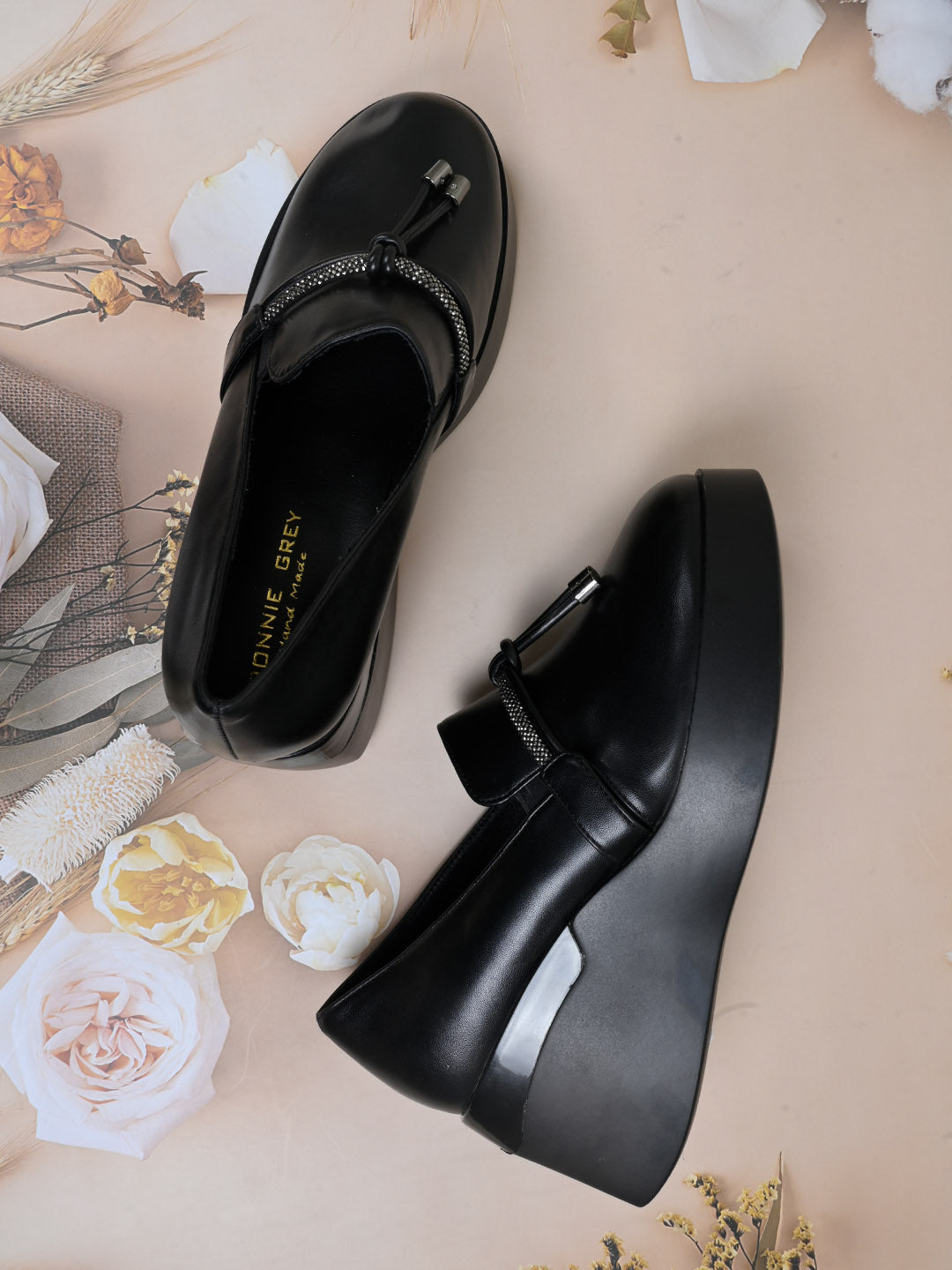 Women, Women Footwear, Black Loafers