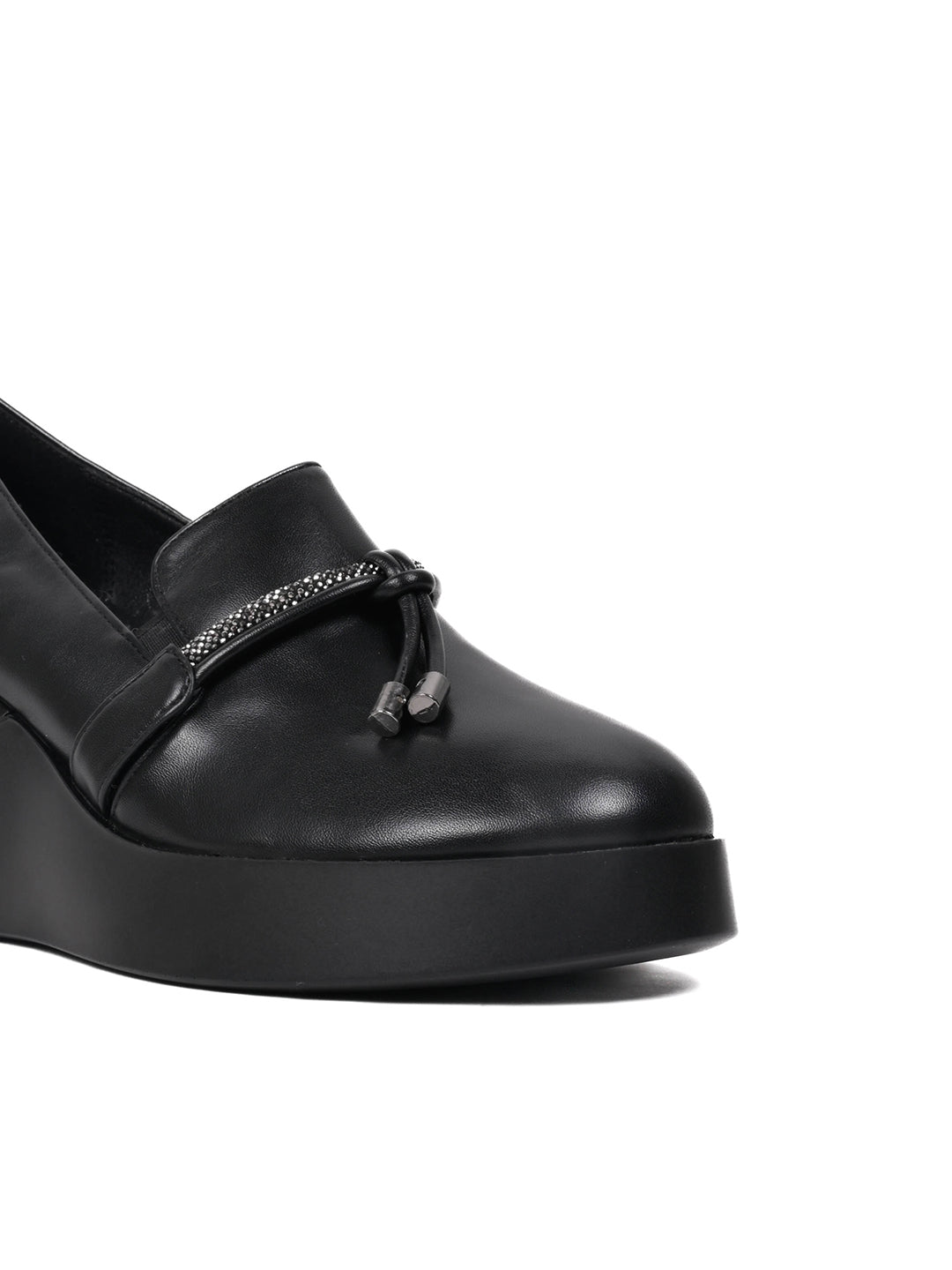 Women, Women Footwear, Black Loafers