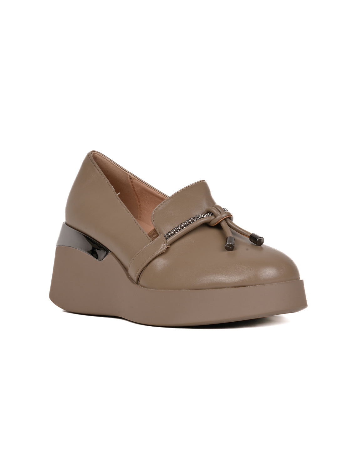 Women, Women Footwear, Khaki Loafers