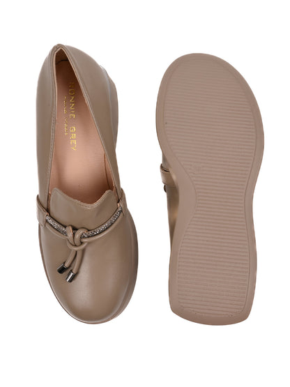 Women, Women Footwear, Khaki Loafers