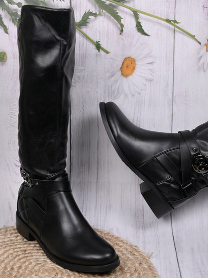 Women, Women Footwear, Black Boots