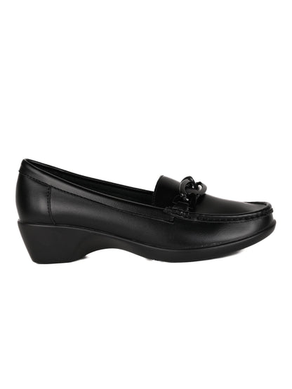 Women, Women Footwear, Black Loafers