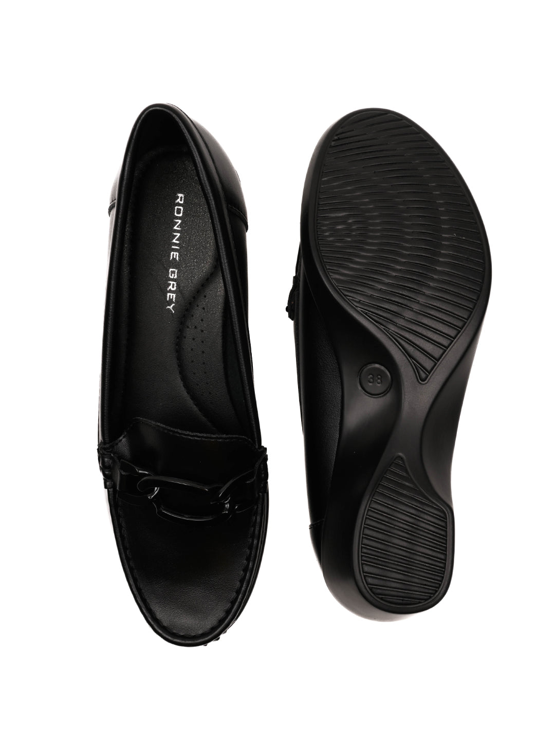 Women, Women Footwear, Black Loafers