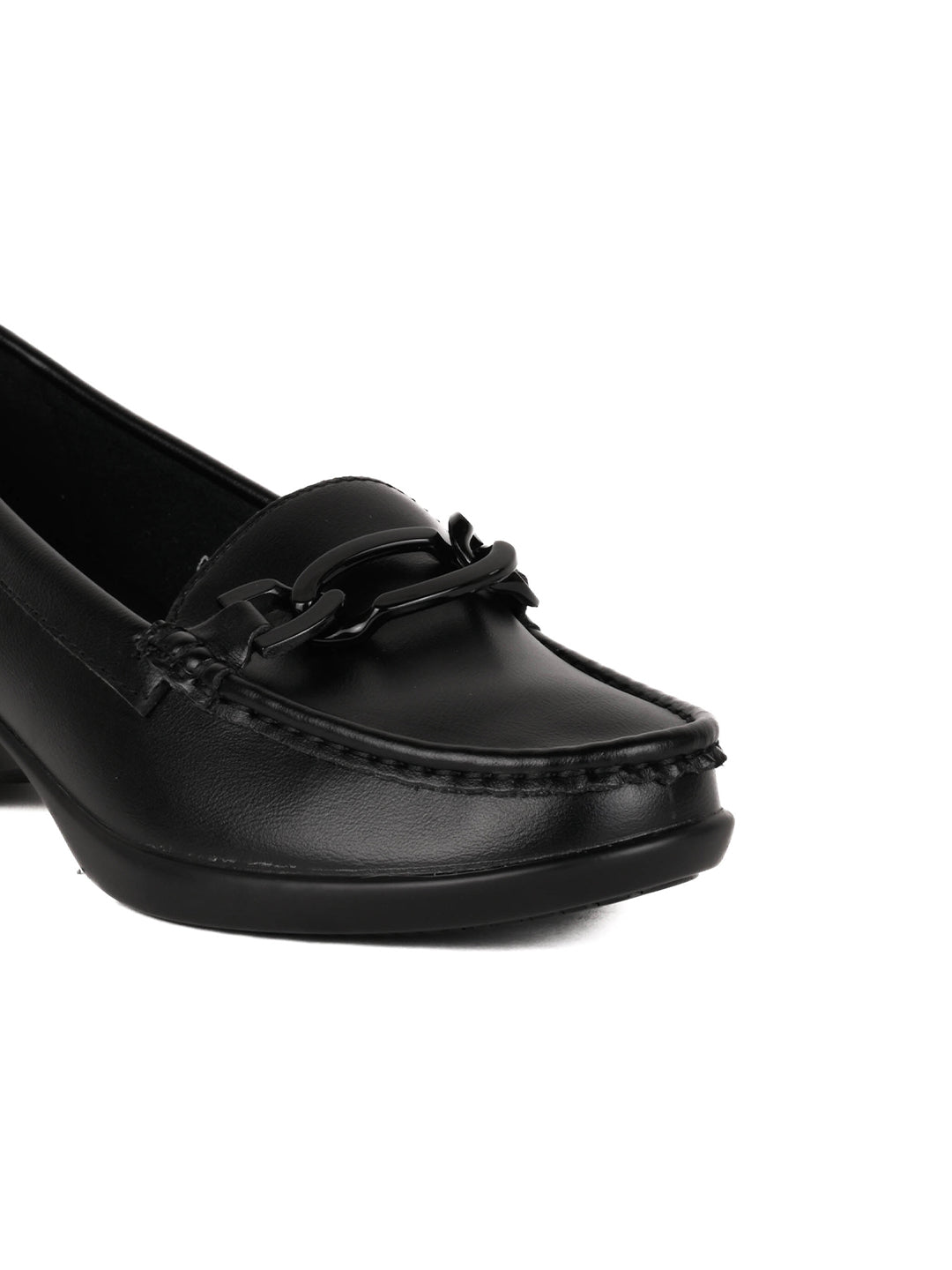 Women, Women Footwear, Black Loafers