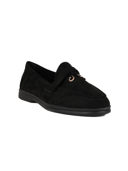 Women, Women Footwear, Black Loafers