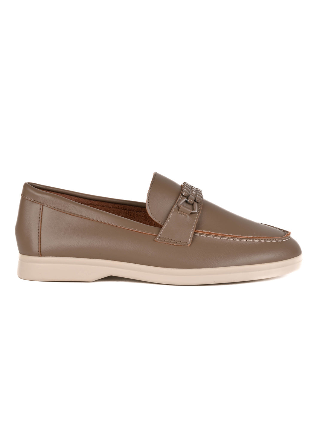 Women, Women Footwear, Khaki Loafers