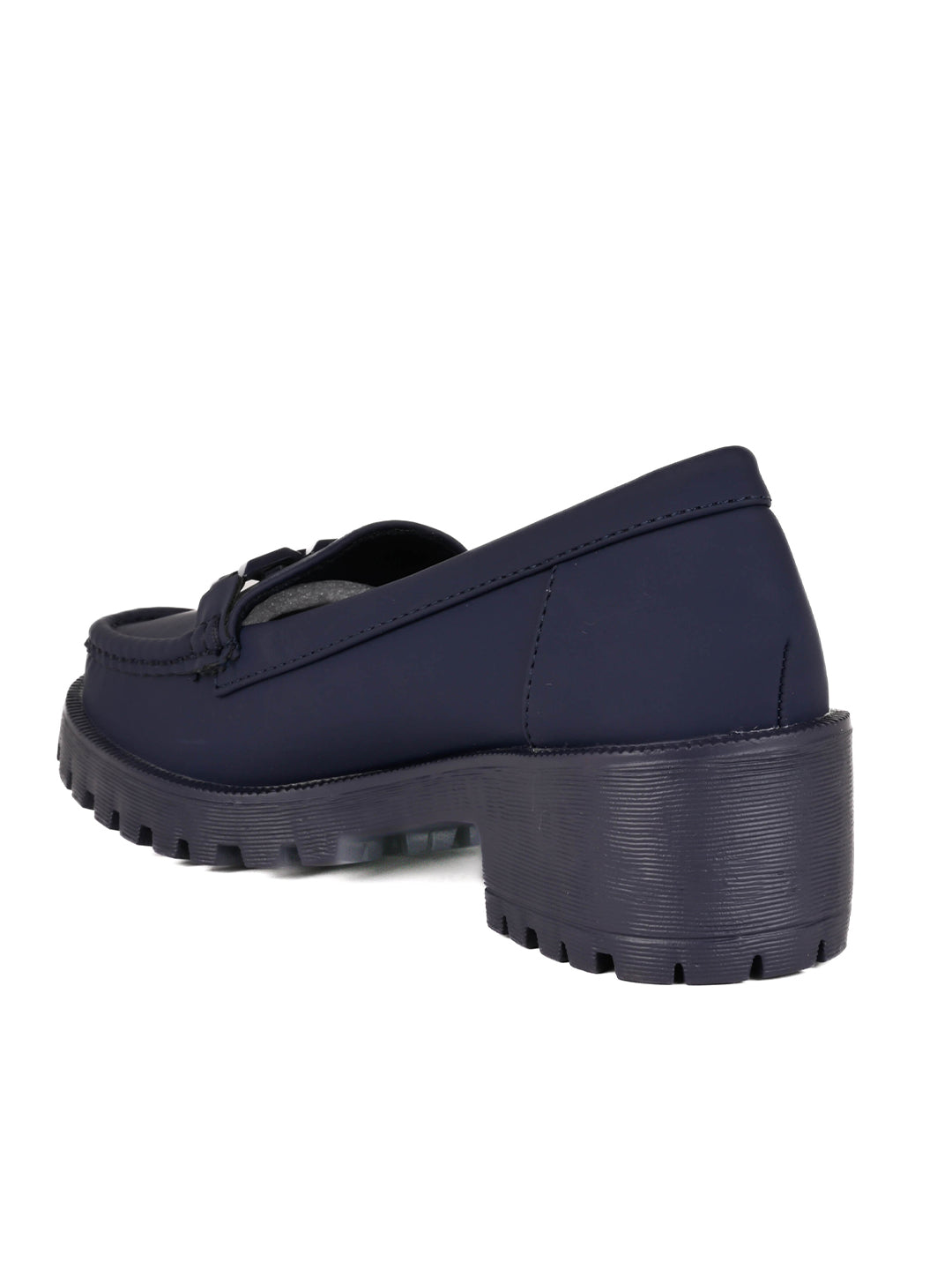 Women, Women Footwear, Navy Blue Loafers