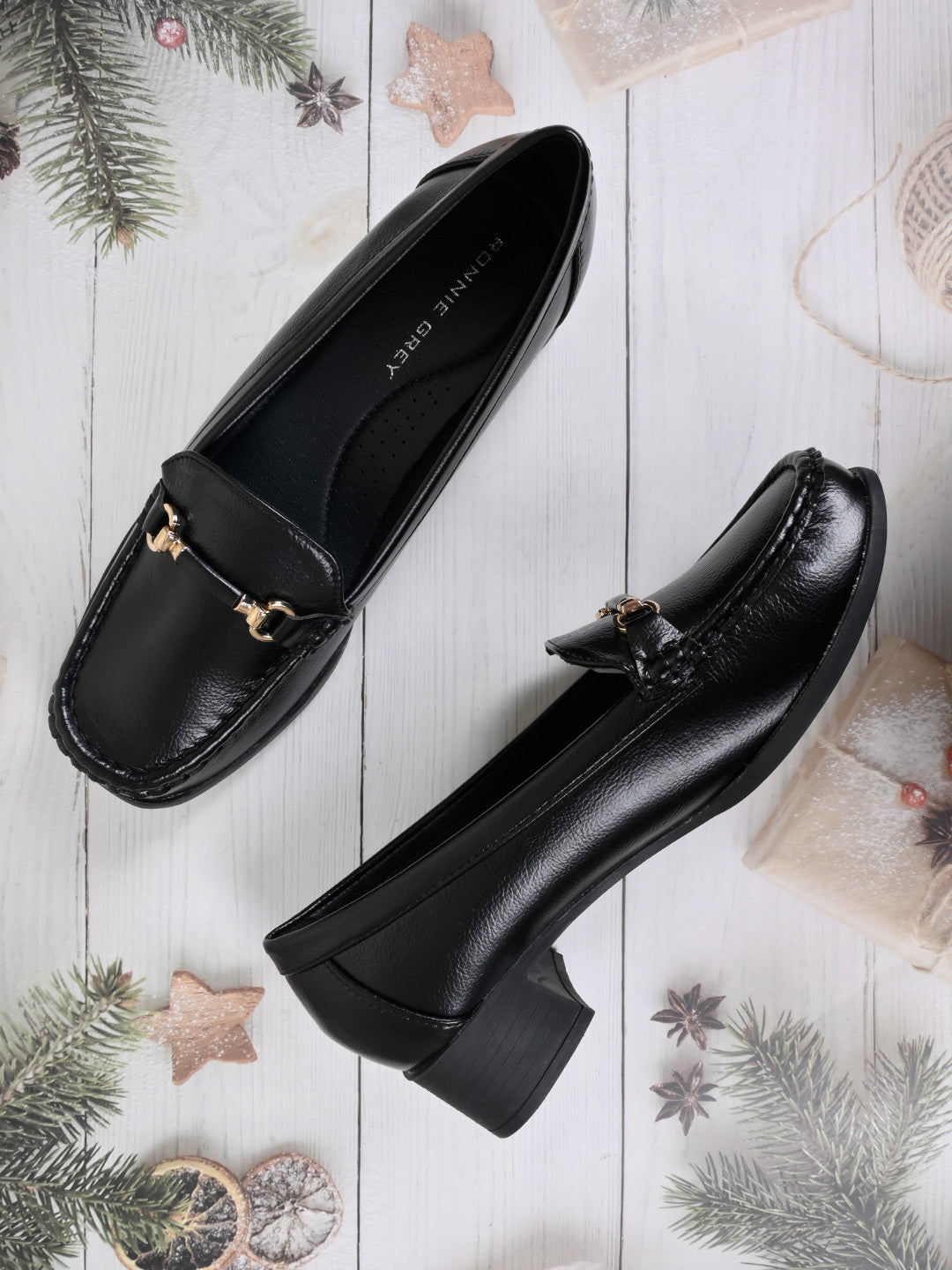 Women, Women Footwear, Black Loafers