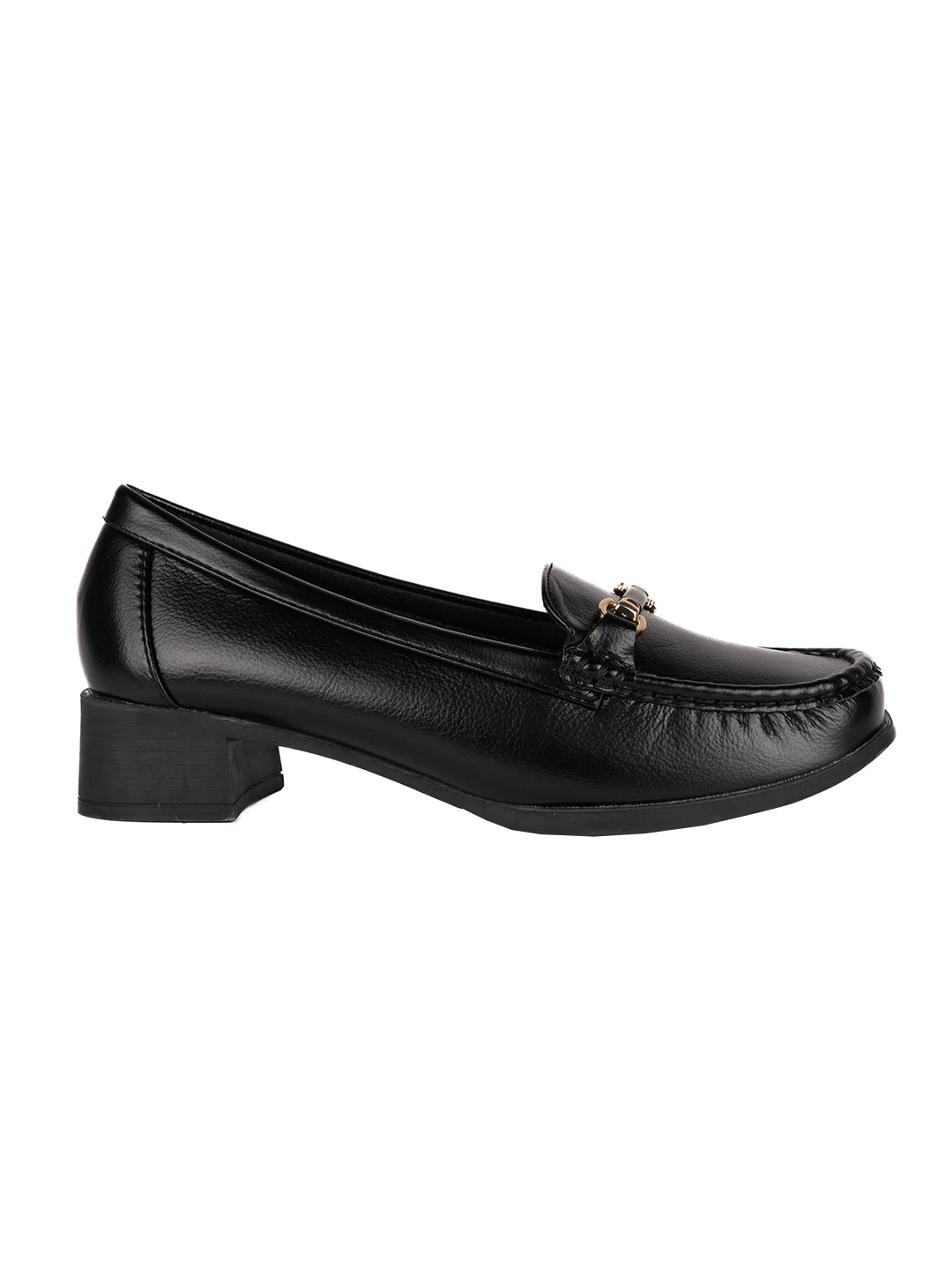 Women, Women Footwear, Black Loafers