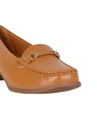 Women, Women Footwear, Tan Loafers