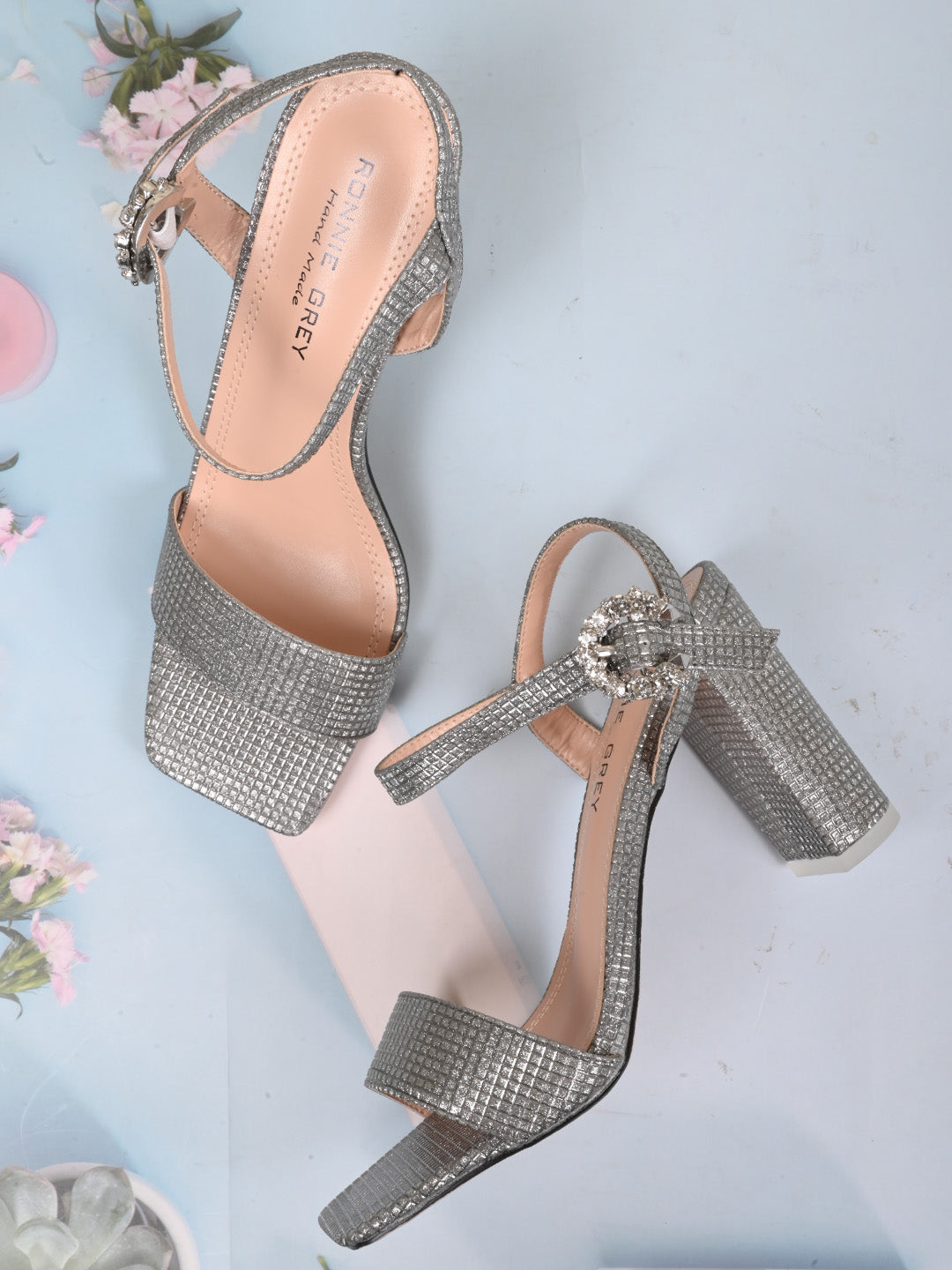 Women, Women Footwear, Silver Sandals