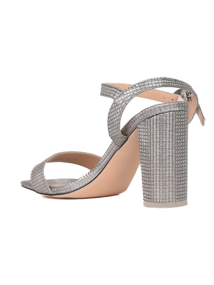 Women, Women Footwear, Silver Sandals