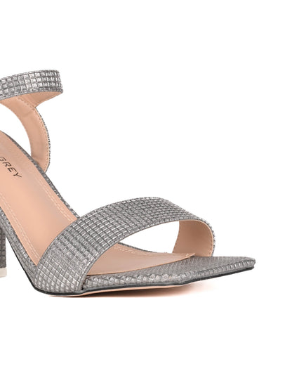 Women, Women Footwear, Silver Sandals