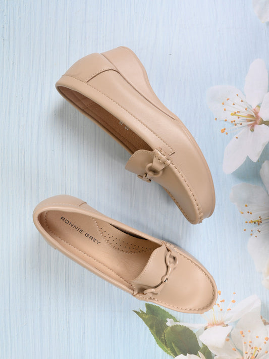 Women, Women Footwear, Cream Loafers