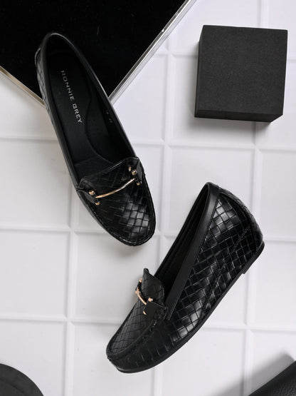 Women, Women Footwear, Black Loafers