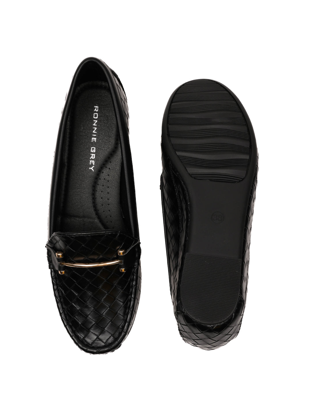 Women, Women Footwear, Black Loafers