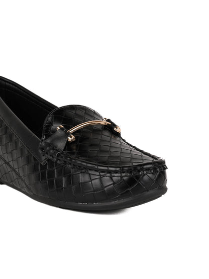 Women, Women Footwear, Black Loafers