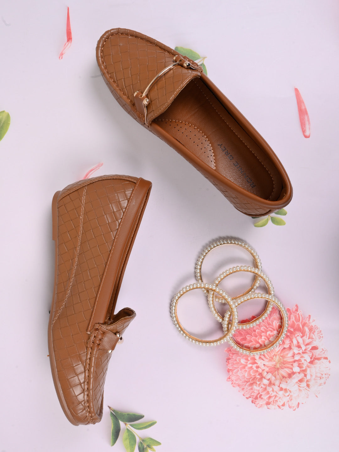 Women, Women Footwear, Tan Loafers