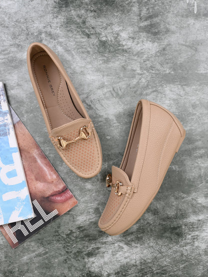 Women, Women Footwear, Beige Loafers