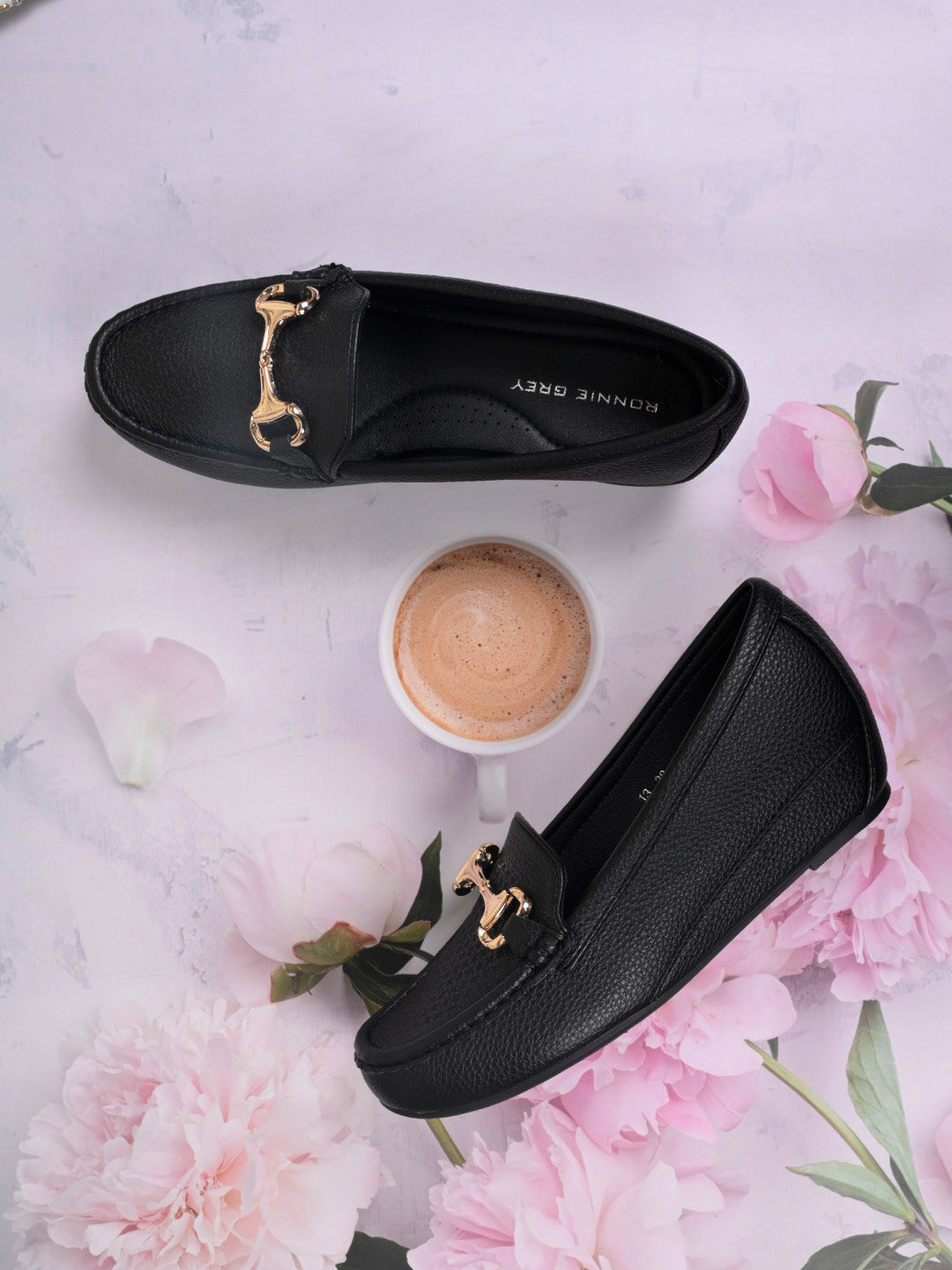 Women, Women Footwear, Black Loafers