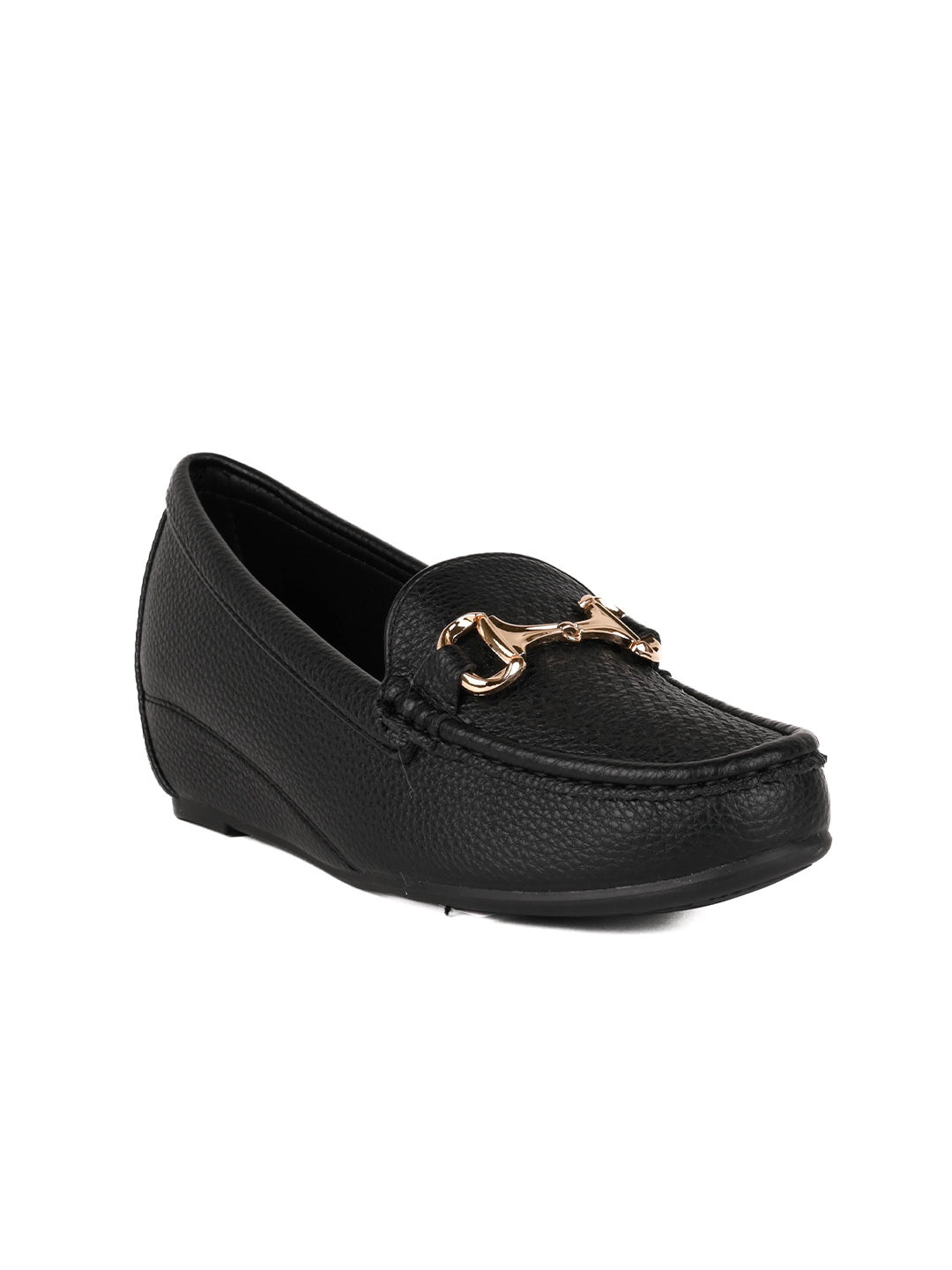 Women, Women Footwear, Black Loafers